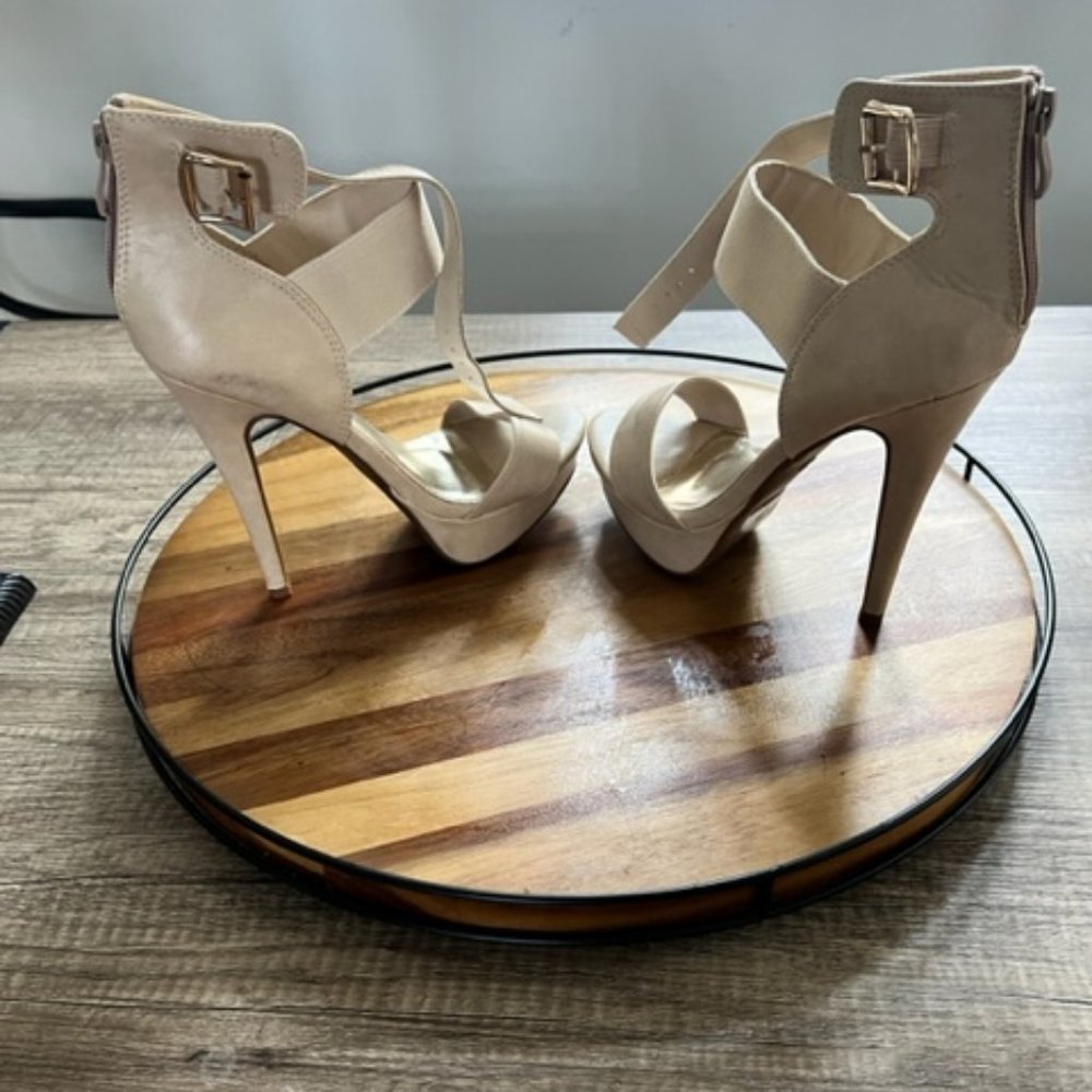 DBDL Beige Platform Heels